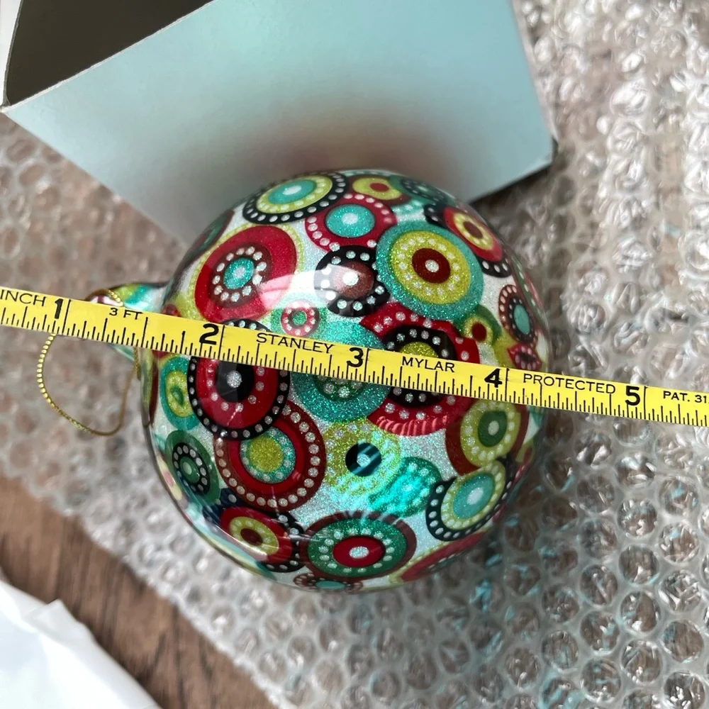 Jim Marvin Collection Winward Beautiful Multicolor Glass Holiday Ornament NWT - Picture 8 of 10
